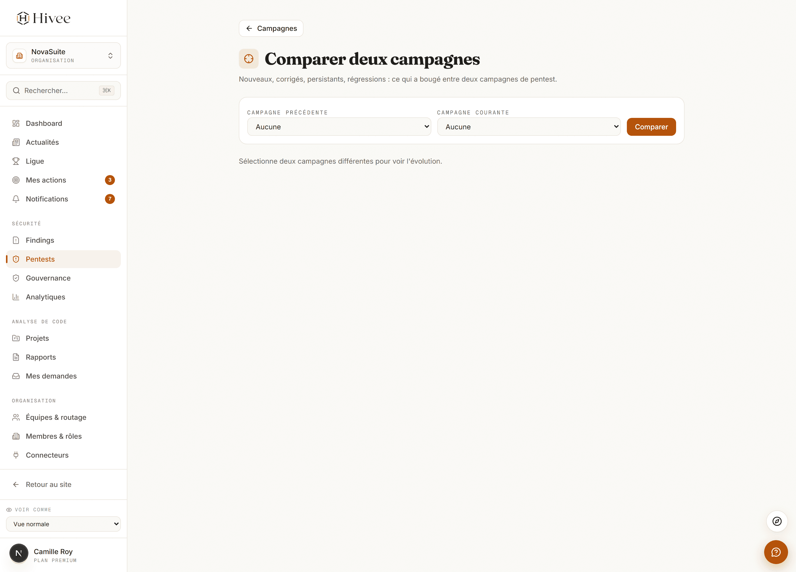 Comparaison de deux campagnes de pentest