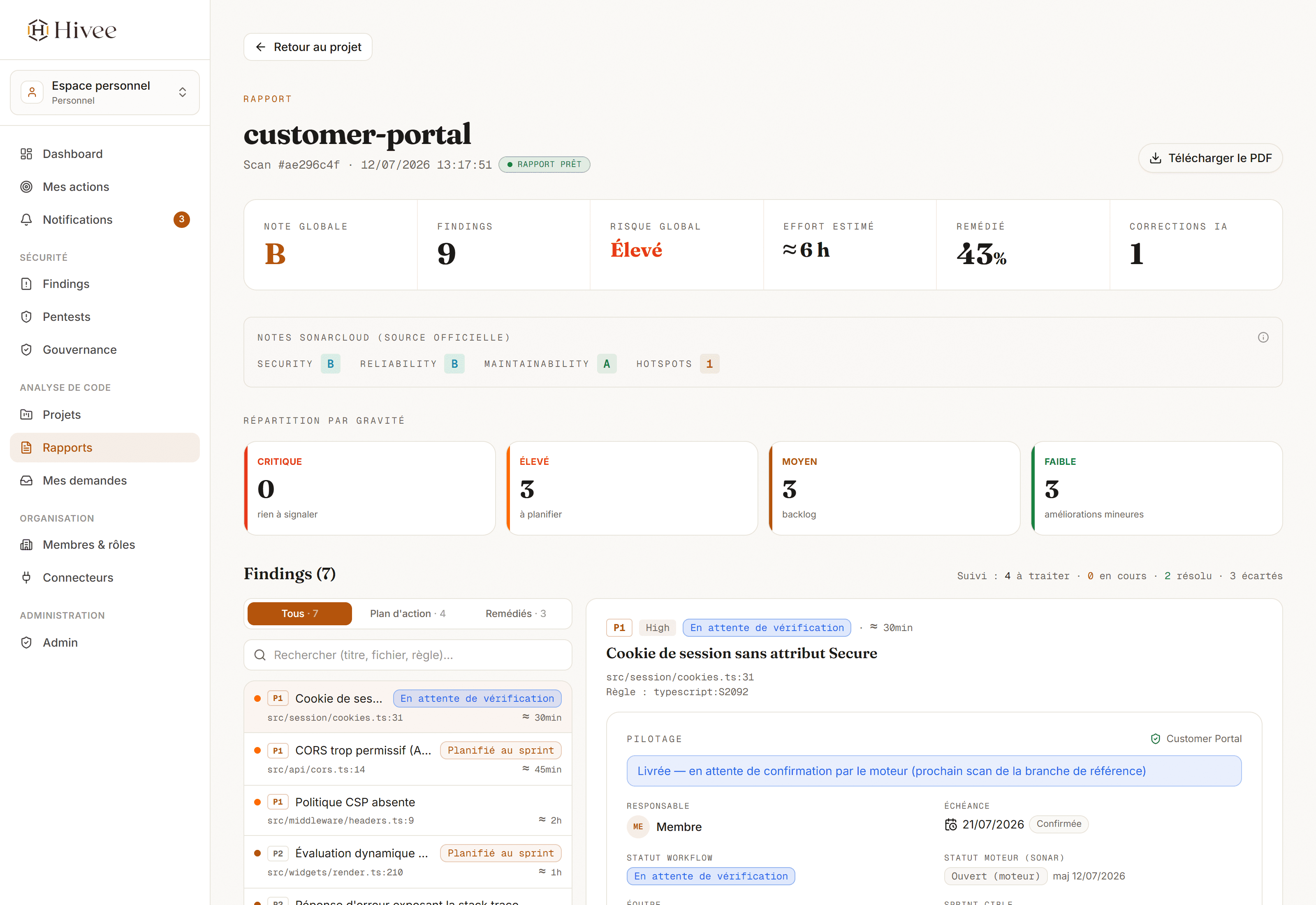 Rapport d'analyse de code